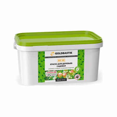 Лечебно-дезинфицирующая садовая краска для деревьев GOLDBASTIK BT 10 3,4 кг
