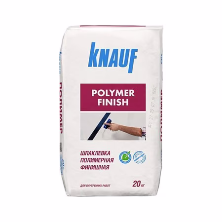 Шпатлевка Полимер Финиш полимерная финишная. Белая Knauf 20 кг. РФ 