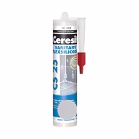 Герметик силиконовый санитарный Ceresit CS 25 № 04 Cеребр.-серый 280мл. ТУРЦИЯ