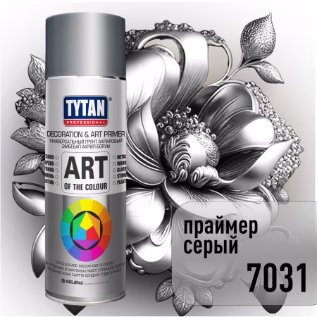 Краска аэрозольная Tytan 400мл. Серый праймер ( RAL 7031). Китай