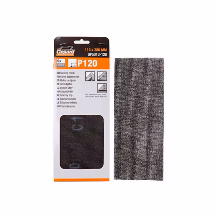 Сетка абразивная 115х280мм Р120 5шт. GEPARD (GP5013-120)