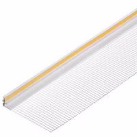 Профиль оконный примыкающий 6мм. L=2,4м.п. Profigips с сеткой прозрачный РП