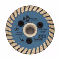Диск (Круг) алмазный  65*10мм*М14. Турбо с фланцем Trio-Diamond. Китай. (FHQ442)