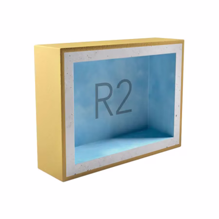 Подрозетник двойной 120х200х45мм. АкустикГипс Бокс R2. РФ