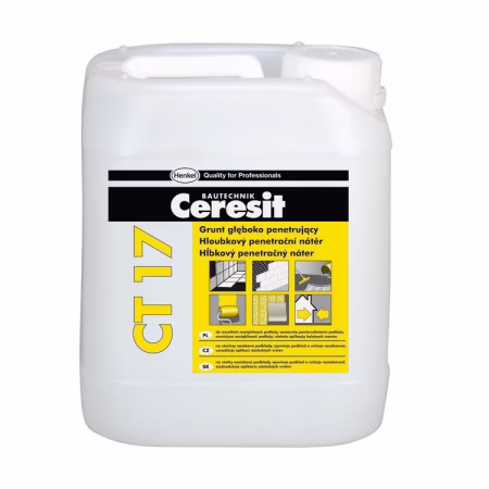 Грунтовка Ceresit CT 17 Profi в/д глубоко-проникающая концентрат (1:1) желтая, 10л. РБ