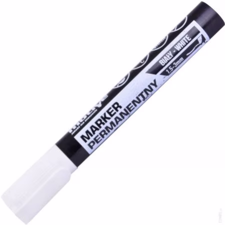 Маркер строительный перманентный. Белый. Польша.