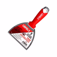 Шпатель малярный 127мм (5'') нерж. сталь с прорезиненной рукояткой. LEVEL5. Польша /5-141/