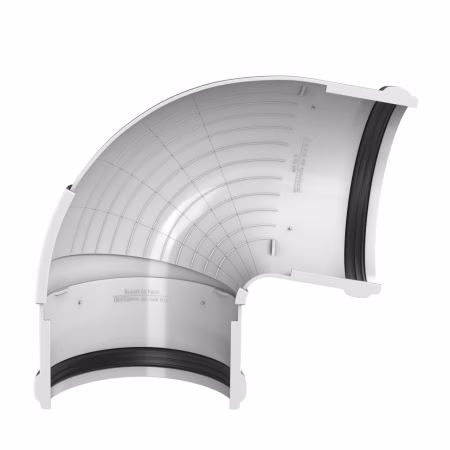 Угол желоба регулируемый 90°-150° ТехноНиколь ПВХ, белый