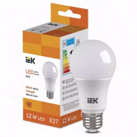 Лампа светодиодная "Груша A60" 12Вт 1140lm 4000K E27 IEK, Китай