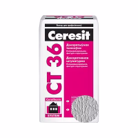 CERESIT CT 36 "Шуба" 1мм. Под окраску. Штукатурка декор. полимерминер. структурная 25кг. РБ
