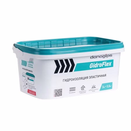 Гидроизоляция эластичная Danogips GidroFlex 3кг, РФ (764131)