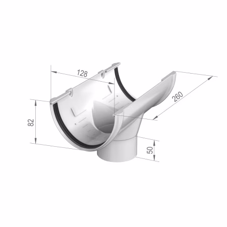 Воронка желоба ТехноНиколь ПВХ, черный