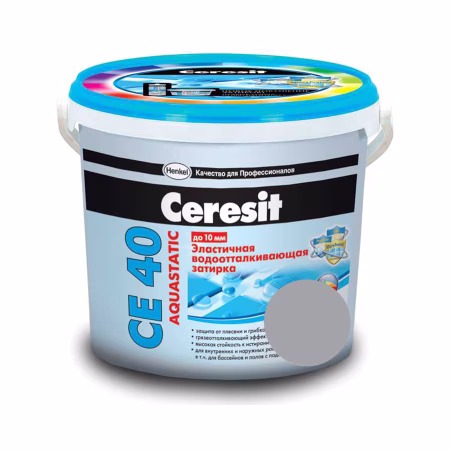CERESIT CE 40 aquastatic Композиция для заполнения швов НВ, эластичная антрацит (13) (Беларусь) 5 кг