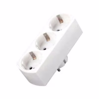 Сетевой разветвитель General GTS-F-3-16-G, 16А, 3 места, плоский, с заземлением, Китай