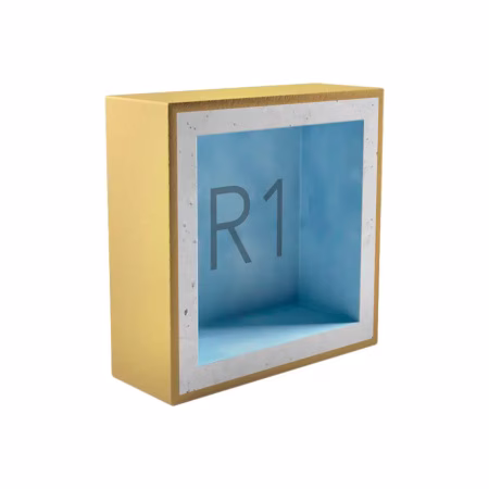 Подрозетник одинарный 120х120х45мм. АкустикГипс Бокс R1. РФ