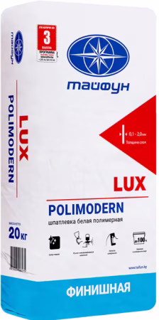 Шпатлевка LUX Polimodern полимерная финишная. Белая, 20кг. РБ