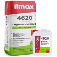 Гидроизоляция эластичная двухкомпонентная ilmax 4620 (комплект А+Б). Вес 32 кг. РБ.