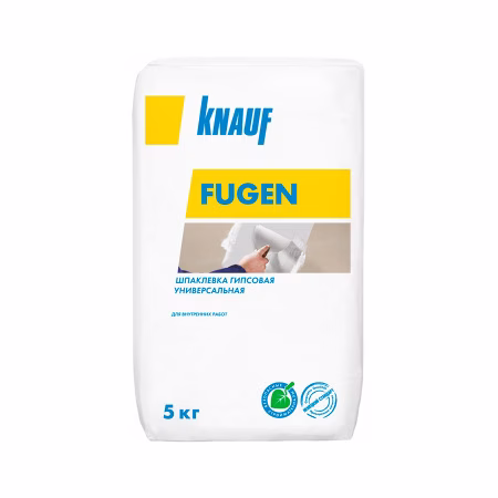 Шпатлевка Фуген гипсовая универсальная Knauf, 5 кг, РФ