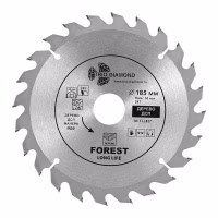 Диск пильный по дереву Trio-Diamond 185x30/20/16 мм (24 зубьев). Китай. (FLL827)
