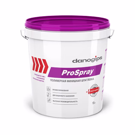 Шпатлевка Danogips ProSpray машинного нанесения готовая финишная, 15л/25кг. РБ