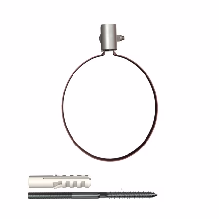 Хомут трубы ТехноНиколь ПВХ L=140мм, металлический, коричневый