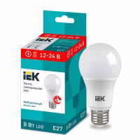 Лампа светодиодная "Груша A60" 8Вт 710lm 4000K E27 IEK, Китай