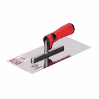 Гладилка из нерж. стали с зубьями 280x130 мм зуб 10, двухкомп. ручка /127128E10-2KO/ Olejnik