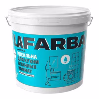 Краска LaFarba для кухни и ванных комнат матовая белая ( ВД-АК-203). 15 кг РБ