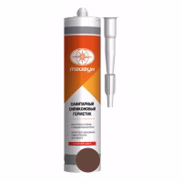 Герметик силиконовый санитарный Тайфун Мастер 024 Темно-коричневый 280мл. Польша