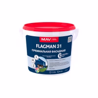 Краска MAV FLAGMAN 31  в/д премиальная фасадная. Белая. Матовая 11л/14кг. РБ
