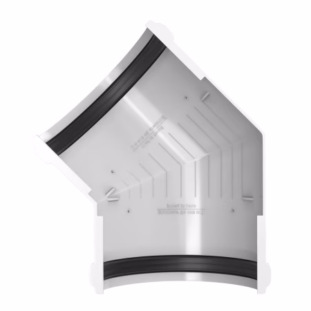 Угол желоба 135° ТехноНиколь ПВХ, белый