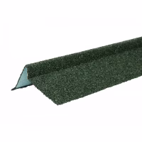 Планка торцевая правая ТехноНиколь с гранулятом 75*25*65*5*1250мм, зеленый