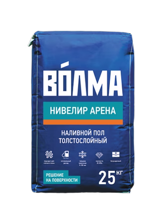 Самонивелир Волма-Нивелир Арена (слой 5-130мм), толстослойный, 25кг.
