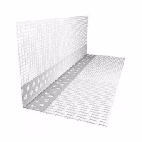 Угол ПВХ с сеткой 23(100)х23(150)мм. 3м перфорированный. ПрофиГипсБел. РБ