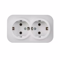 Розетка 2-местная для открытой установки с заземлением без защитных шторок 16А РС22-3-ХБм белый