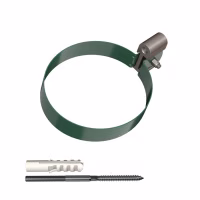 Хомут трубы ТехноНиколь ПВХ L=140мм, металлический, зеленый