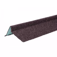 Планка торцевая левая ТехноНиколь с гранулятом 75*25*65*5*1250мм, коричневый