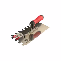 Гладилка из нерж. стали с зубьями 280x130 мм зуб 4, двухкомп. ручка /127128E4-2KO/ Olejnik