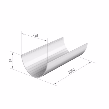 Желоб ТехноНиколь ПВХ, темно-коричневый, глянец, 3м.
