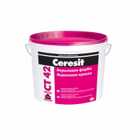 Краска Ceresit CT 42 в/д акриловая фасадная белая 15л/22,5кг. РБ