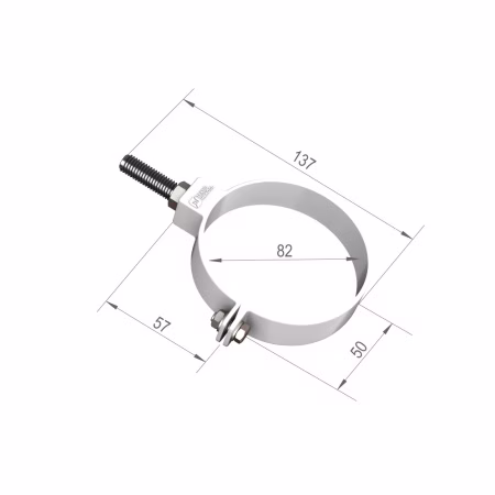 Хомут трубы универсальный ТехноНиколь ПВХ L=140мм, коричневый