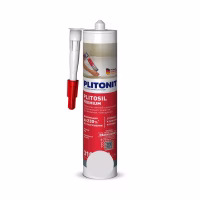 Герметик силиконовый санитарный Plitonit PlitoSil Premium. Светло-серый 310 мл. РФ