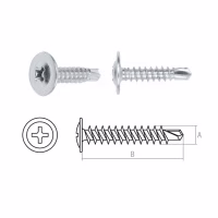 Саморез 4,2х41мм. с прессшайбой цинк со сверлом STARFIX [SMP1-50367-70] Китай 1уп=70шт.