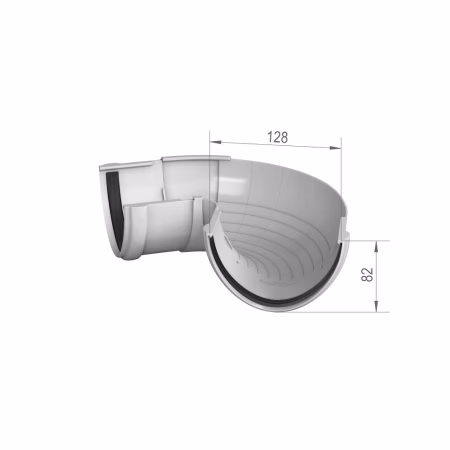 Угол желоба регулируемый 90°-150° ТехноНиколь ПВХ, красный