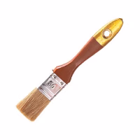 Кисть флейцевая 30мм (1,2"), толщ.12, светл.щетина, зелен.пласт. ручка ColorExpert РФ [81463002]