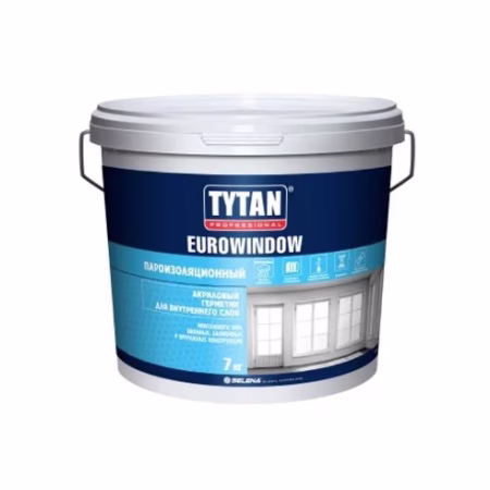 Герметик акриловый пароизоляционный TYTAN Eurowindow внутренний Белый 7кг. РФ