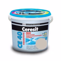 CERESIT CE 40 aquastatic Композиция для заполнения швов НВ, эластичная серая (07) (Беларусь) 2 кг