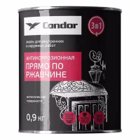 Эмаль антикоррозионная прямо по ржавчине 3в1 Condor светло-серая (Ral 7001), 0,9 кг