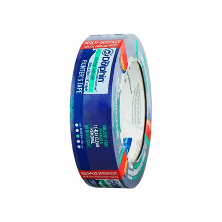 Лента малярная Blue Dolphin синяя 30мм x 50м для четких линий. Польша