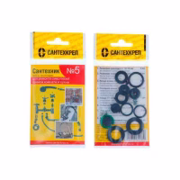 Набор прокладок для ремонта смесителя "Сантехник №5" (УТZ00012635) Сантехкреп